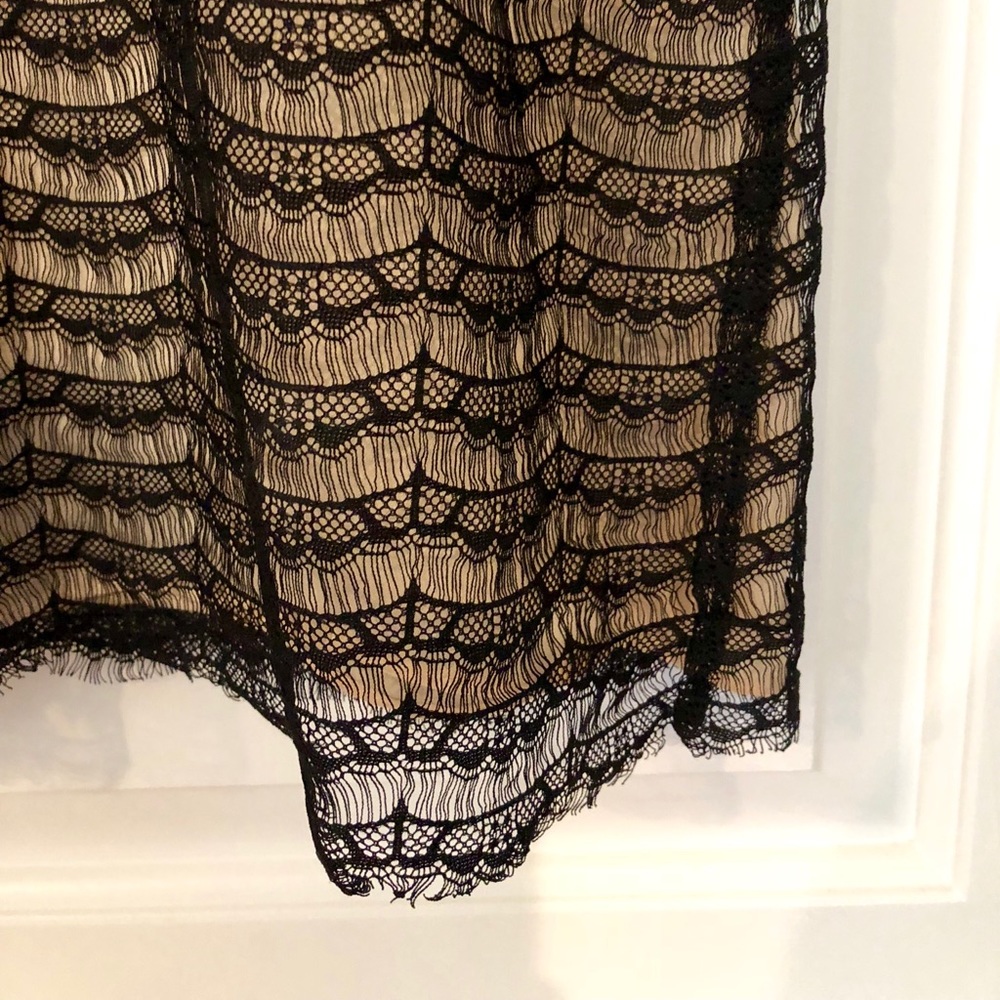 J CREW Black Lace Overlay Short Sleeve Shirt - Picture 4 of 6